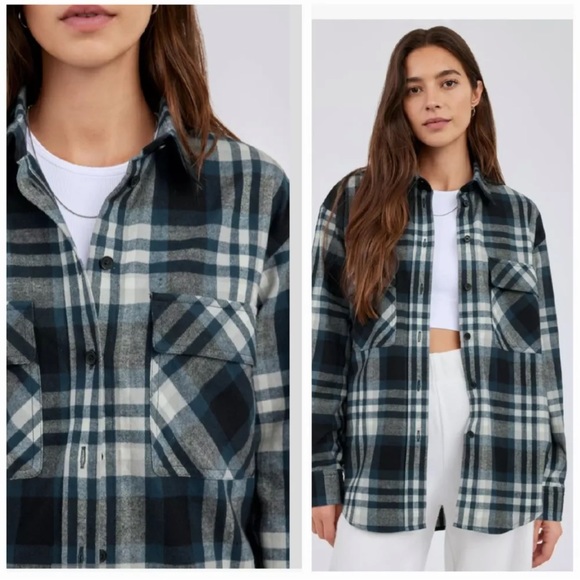 Aritzia Tops - NWOT Babaton Flannel Long Sleeve Shirt (xs)